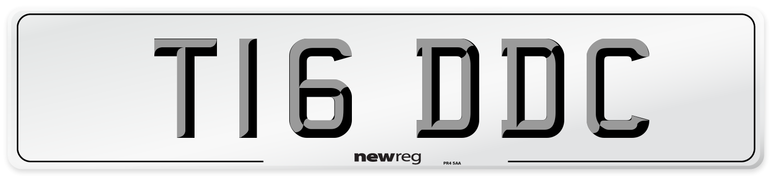 T16 DDC Number Plate from New Reg